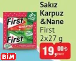 FİRST SAKIZ KARPUZ &NANE